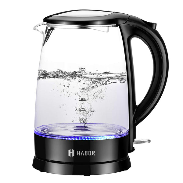 Habor Electric 1500W 1.7L Tea Water Kettle with Blue LED Light & Bottom Via Amazon ONLY $19.99 Shipped! (Reg $30.00)