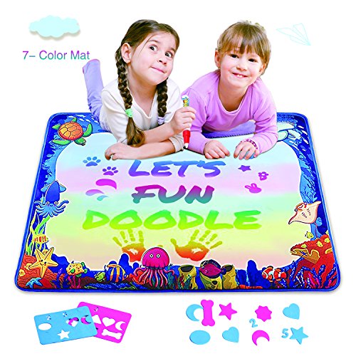 Water Drawing Mat for Kids, Mess Free with Pens Via Amazon