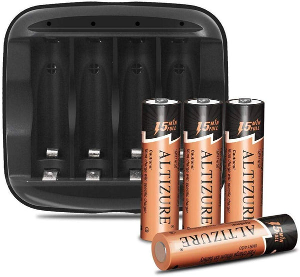 Rechargeable 4 AA Battery with Charger Via Amazon