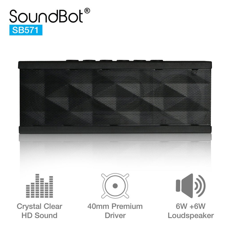 SoundBot Bluetooth Wireless Speaker for 12 hrs Music Streaming Via Amazon