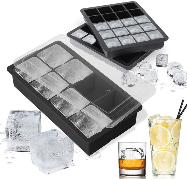  3 Pack
Large 8 Cavity Ice Cube Maker with lids
Via Amazon