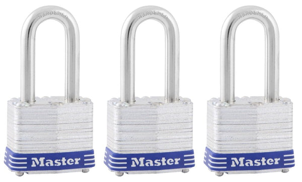 Master Lock 3TRILF Laminated Padlock, 3 Pack Via Amazon