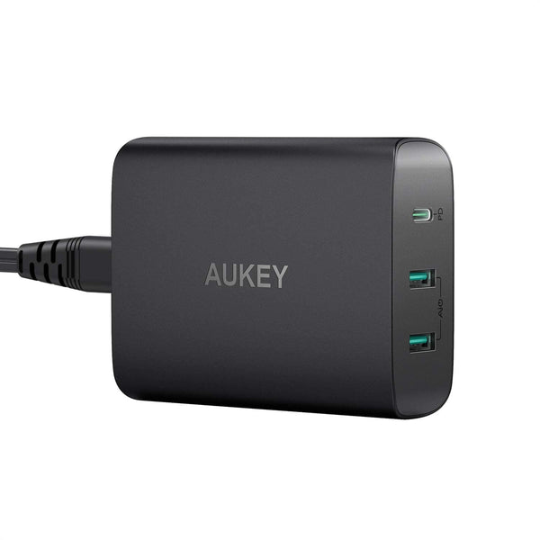 AUKEY 3-Port 72W Fast Charger with 60W Power Delivery Port Via Amazon