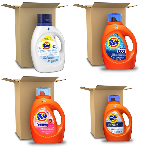 Tide Ultra Oxi, Downy, Free & Gentle, or Hygienic Clean Liquid Laundry Detergent Via Amazon