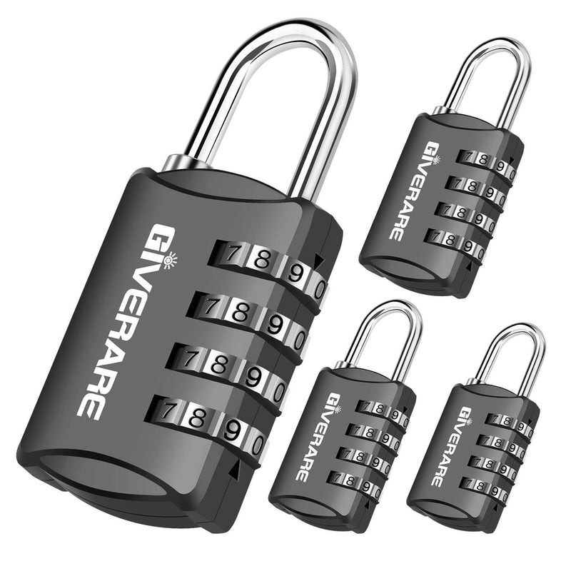 4 Pack Combination Lock,  Via Amazon