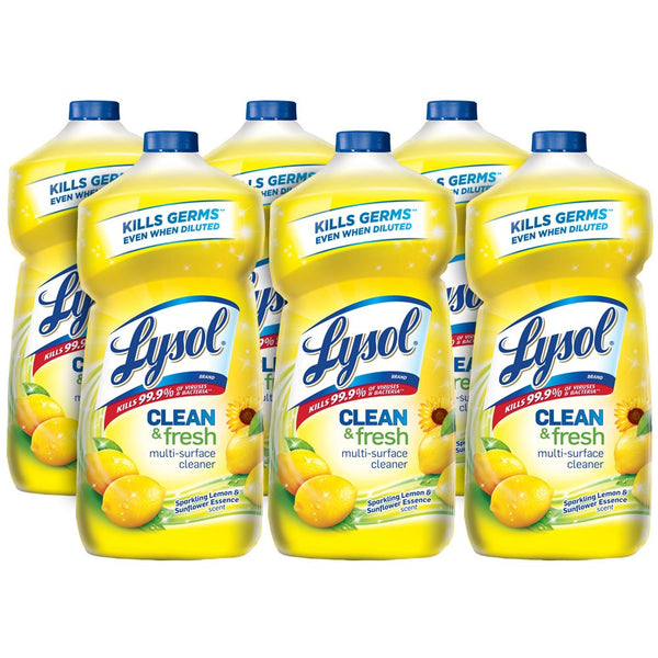 6 Refill Bottles Of Lysol Clean & Fresh Disinfectant Multi-Surface Cleaner Via Amazon