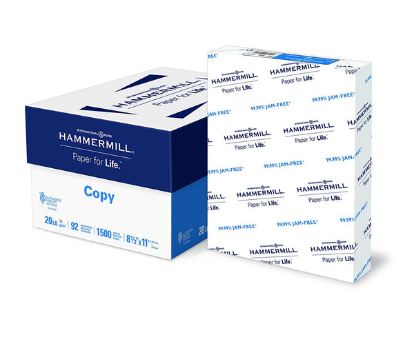 Hammermill Letter Size Copy Paper 1,500-Sheet 3-Ream Case Via Amazon