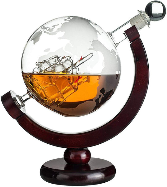 Whiskey Globe Decanter Via Amazon