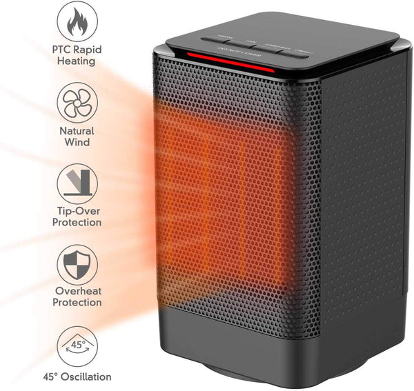 Portable Electric Ceramic Heater Via Amazon