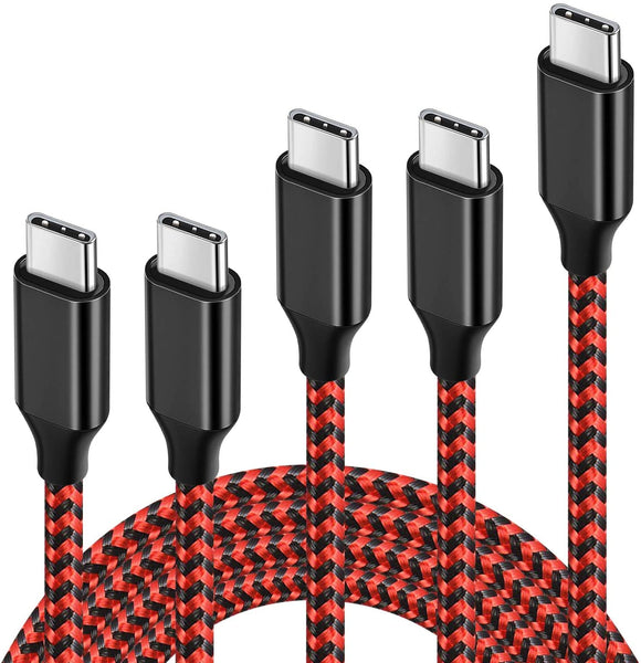 5-Pack MOPIDICK Nylon Braided USB-C Charge & Sync Cable Via Amazon