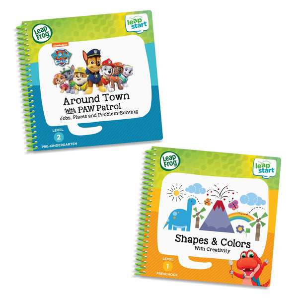 LeapFrog LeapStart 2 Book Combo Pack: Shapes & Colors & Around Town with PAW Patrol Via Amazon