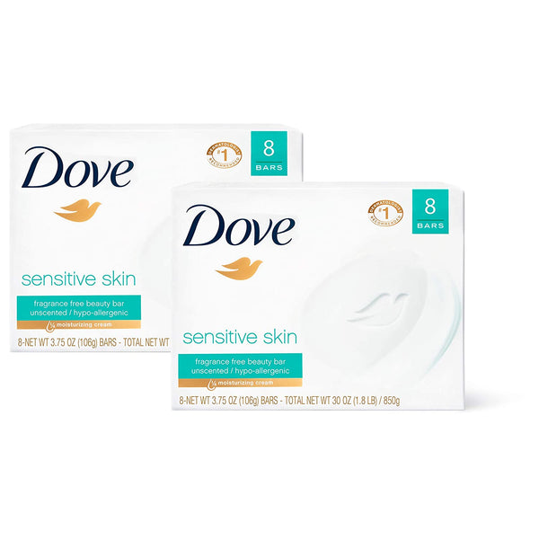 16 Bars Dove Beauty Bar For Sensitive Skin Via Amazon