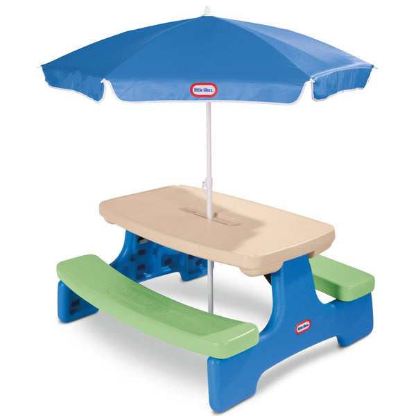 Little Tikes Easy Store Kids Picnic Table with Umbrella Via Walmart