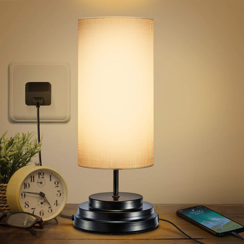 100% Fully Dimmable Touch Bedside Lamp - 2A USB Charging Port Via Amazon