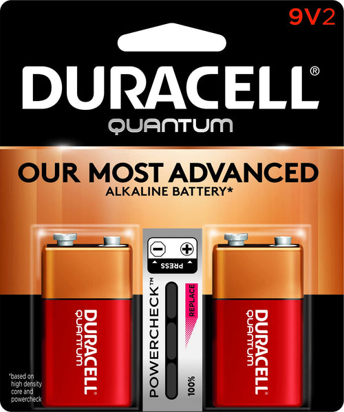 Duracell Quantum 9V Alkaline Batteries - 2 count Via Amazon