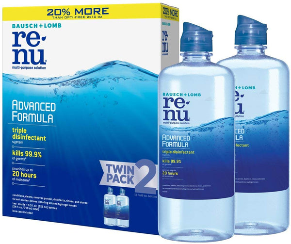 Bausch + Lomb renu Lens Solution 12 Ounce Bottle Twinpack Via Amazon