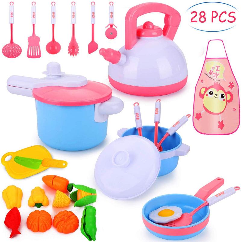 28 Pcs Kitchen Cooking Set for Kids Via Amazon