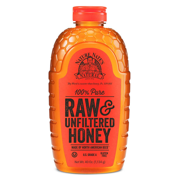Nature Nate’s 100% Pure, Raw & Unfiltered Honey; 40oz Via Amazon