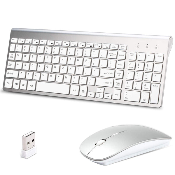 Lucloud Wireless Keyboard and Mouse Combo and Silent Mouse Via Amazon