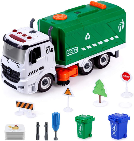 Garbage Street Sweeper Trucks Toy with Lights & Sound Via Amazon