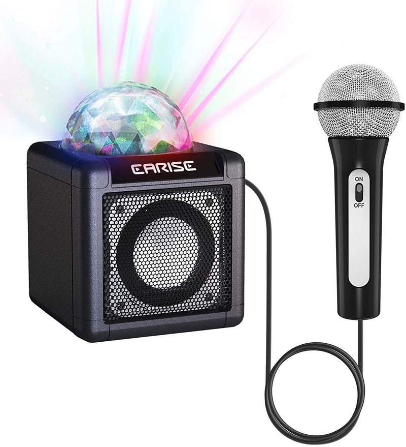Earise Karaoke Machine with Wired Microphone Via Amazon