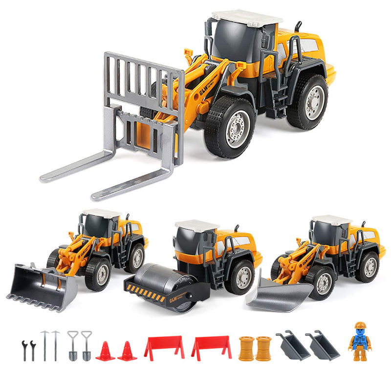 BeebeeRun 4-in-1 Take Apart Cars Toys,Construction Engineering Trucks Set Via Amazon