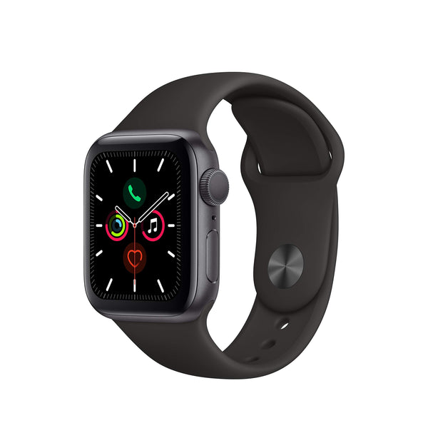 Apple Watch Series 5 (GPS, 40mm) - Space Gray Aluminum Case with Black Sport Band Via Amazon