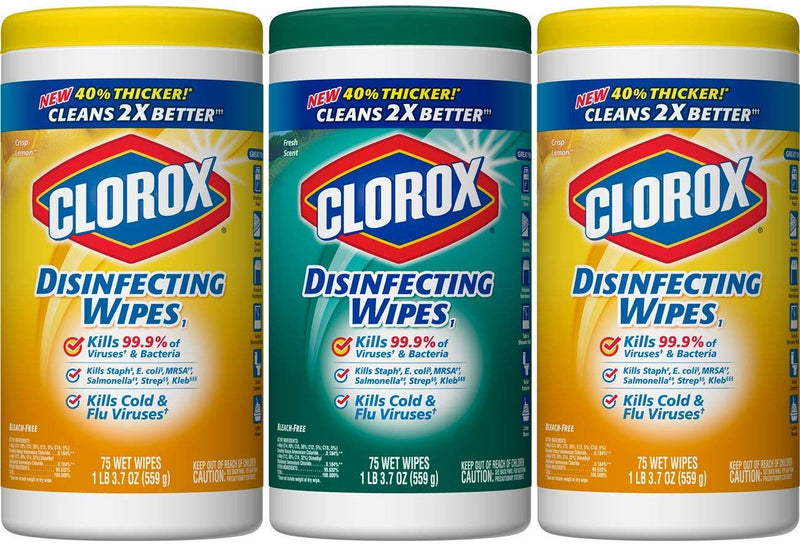 3-Pack Clorox 75-Count Disinfecting Wipes Via Amazon