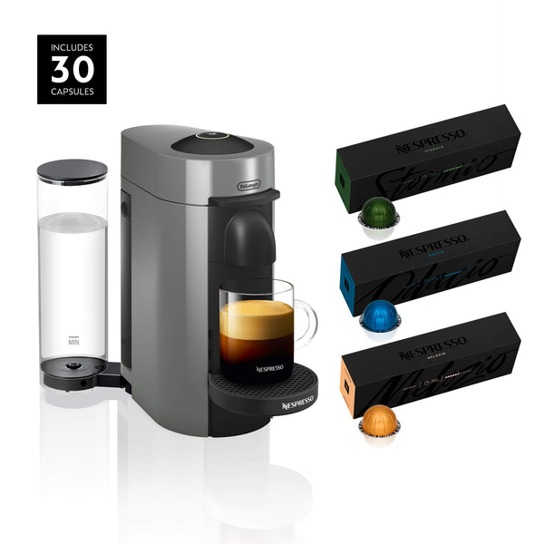 Nespresso VertuoPlus Coffee and Espresso Machine and Capsules Via Amazon
