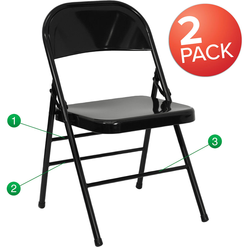 Flash Furniture 2 Pk. Metal Folding Chair Via Amazon