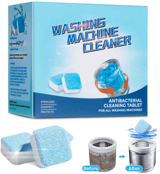 12 Pack Solid Washing Machine Cleaner Via Amazon