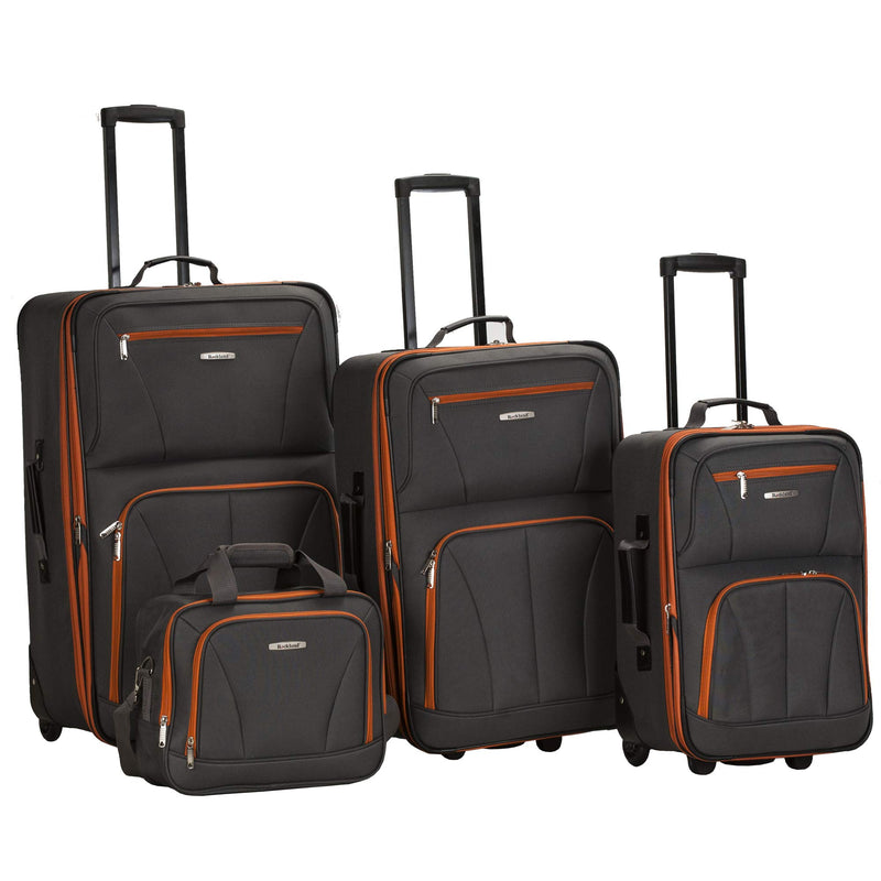 Rockland Luggage 4 Piece Set, Charcoal, Via Amazon