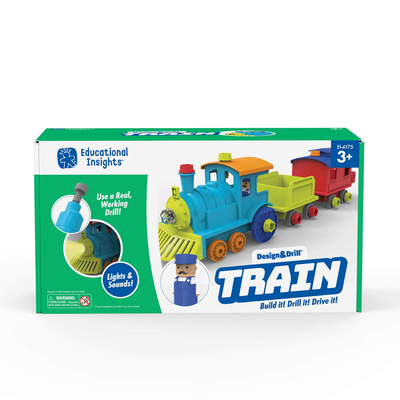 Educational Insights Design & Drill All Aboard Train - Drill Toy, STEM Learning Via Amazon