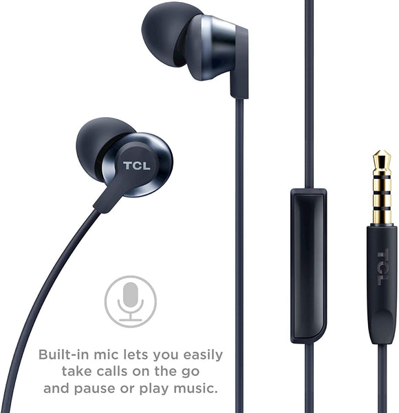 TCL in-Ear Wired Noise Isolating Headphones with Built-in Mic Via Amazon