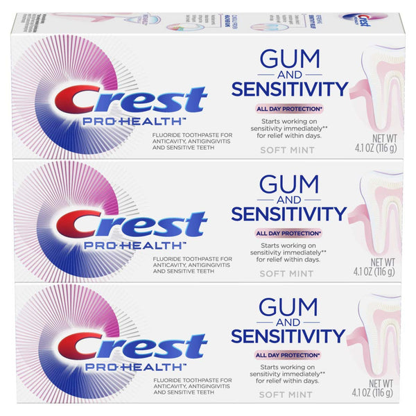 Crest Pro-Health Gum and Sensitivity, Sensitive Toothpaste, (Pack of 3) Via Amazon