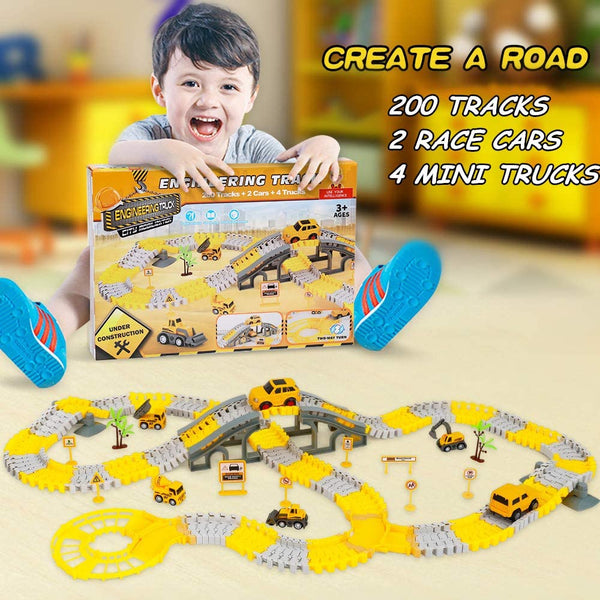 236 Pcs Construction Race Tracks Via Amazon