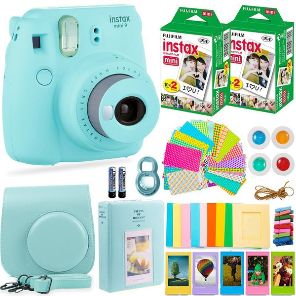 Fujifilm Instax Mini 9 Camera with Fuji Instant Film (40 Sheets) & Accessories Via Amazon