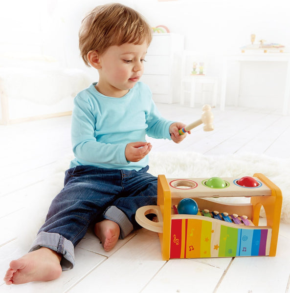Hape Pound & Tap Bench with Slide Out Xylophone Via Amazon