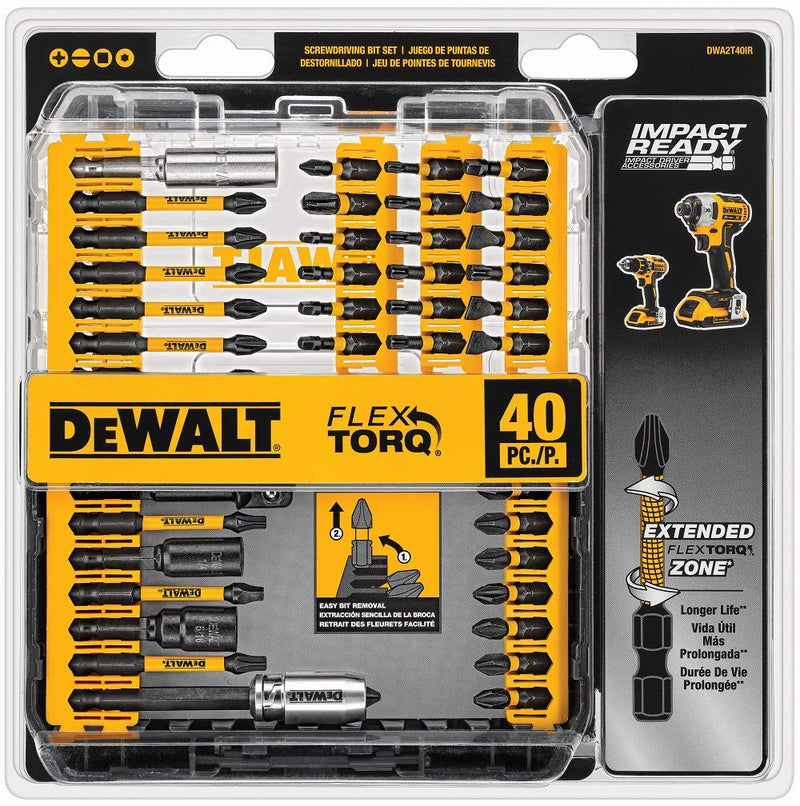 DEWALT Screwdriver Bit Set, Impact Ready, 40-Piece Via Amazon