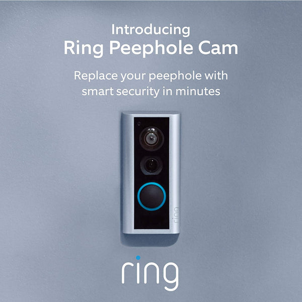 Ring Peephole Cam - Smart video doorbell, HD video, 2-way talk Via Amazon