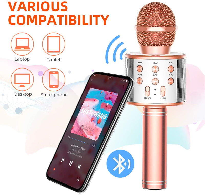 Wireless Karaoke Microphone Bluetooth Via Amazon