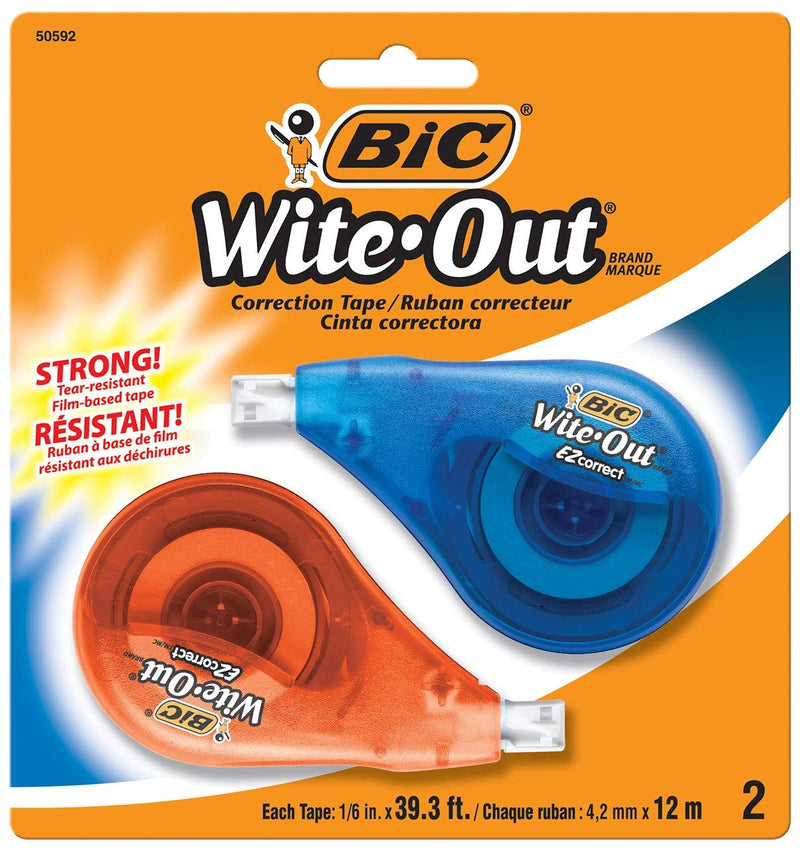 2-Count BIC Wite-Out EZ Correct Correction Tape Via Amazon