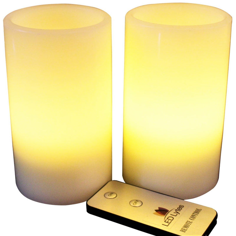 2 Pcs LED Lytes Flameless Candles with Remote Via Amazon