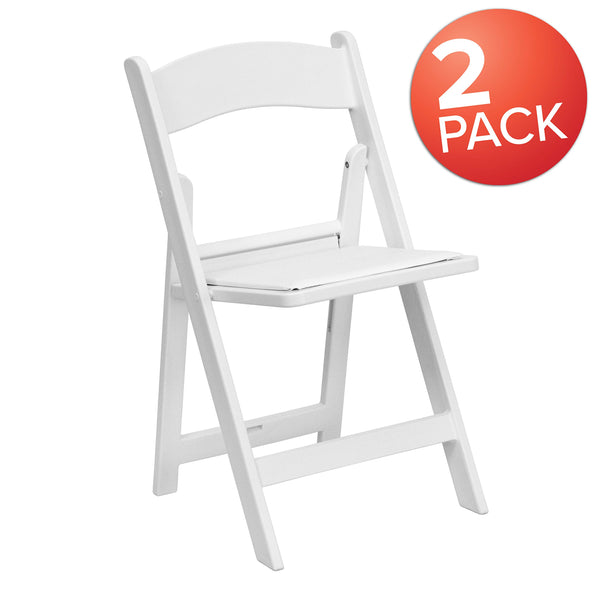 2 Pack Of Flash Furniture Hercules Series Resin Folding Chairs With Padded Seats Via Amazon