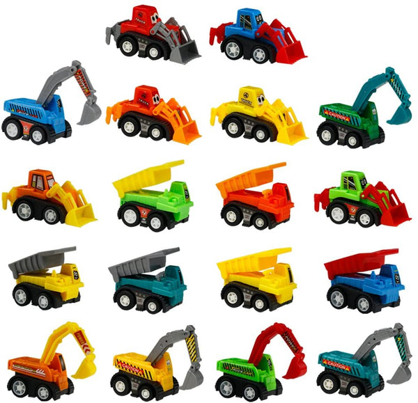 18 Pieces Construction Toy Machines Car Set Via Amazon