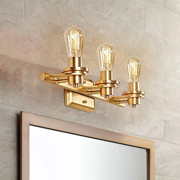 3-Light Gold Vanity Light Fixture Via Amazon