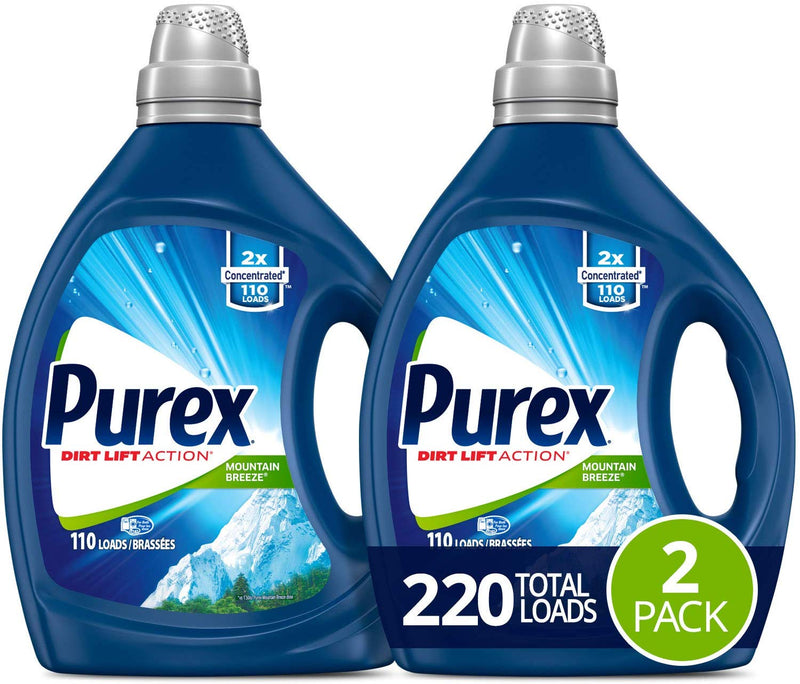 2-Pack Purex Mountain Breeze 2X Concentrated Liquid Laundry Detergent Via Amazon