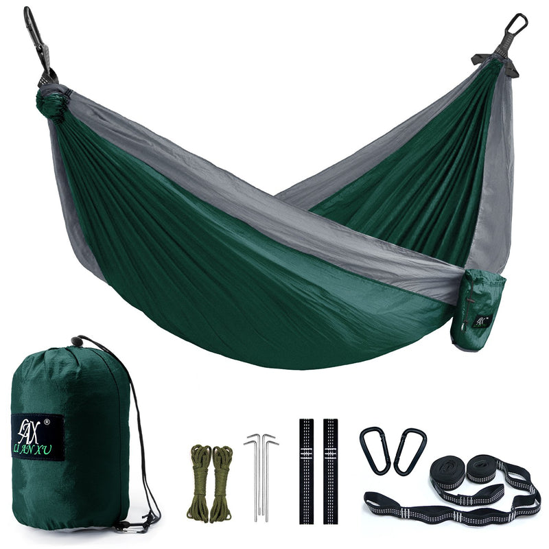 Camping Hammock, Portable Durable-  Heavy Duty Straps- Convertible to Mat, Tent Via Amazon