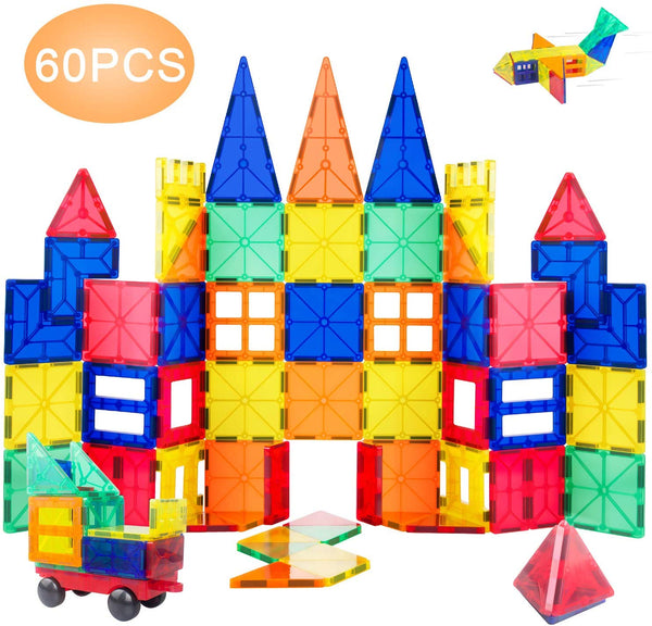 60 Pcs Magnetic Building Blocks Set Via Amazon