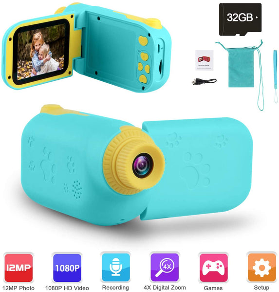 Video Camera Camcorder Digital for Kids Includes Games,  32GB Memory Card Via Amazon